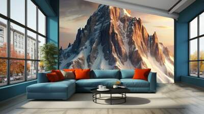  landscape scene with Mountain peak, aerial view of the mountain, landscape scenery Wall mural