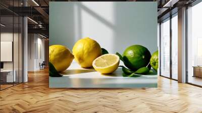 Citrus fruits like lemon lime and orange are fresh and tangy Wall mural