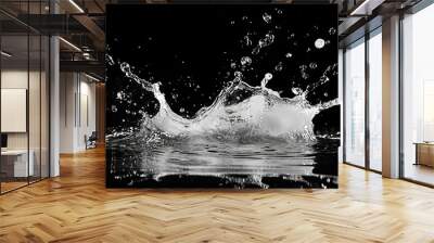 water splash on black ground Wall mural