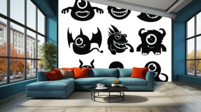 cute monster logo vector Wall mural