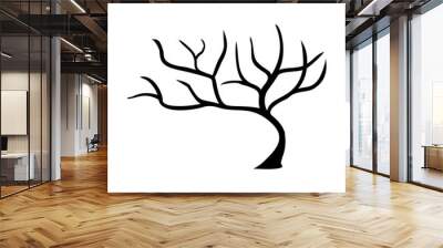 Silhouette tree without leaves vector   Wall mural