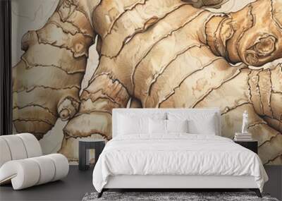 art fresh ginger root Wall mural