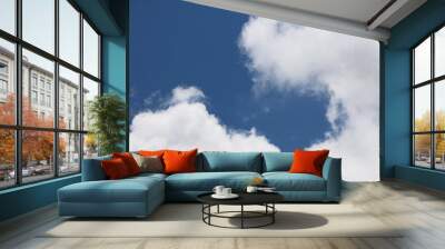 Clouds on the blue sky nature with space background wallpaper Wall mural