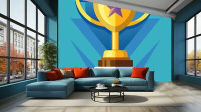 A trophy in minimalist vector style. Wall mural