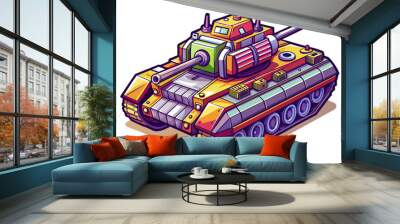 Highly detailed vector of a tank. Wall mural