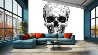 Minimalist vector of a skull. Wall mural