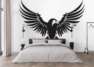 Minimalist vector of an eagle. Suitable for logo or tattoo. Wall mural