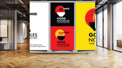 Noodles and fork logo template
 Wall mural