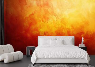 Abstract burning gradient yellow to orange background wallpaper. Wall mural