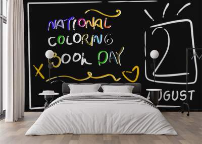 National Coloring Book Day, held on 2 August. Wall mural