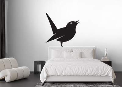 nightingale logo design, nightingale silhouette logo, nightingale icon. Wall mural