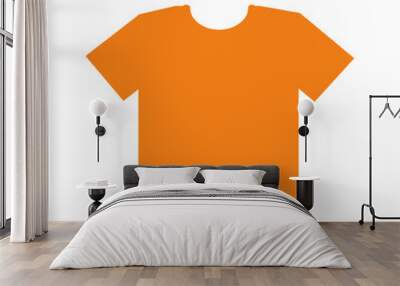 Orange color shirt mockup for designer clothes mockup or others Wall mural