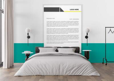 Professional modern creative letterhead design template        Wall mural