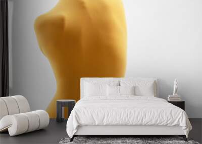 perfect sexy female body in yellow fabric, back view, image tone Wall mural