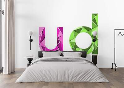 colorful triangle abstract letter initials Wall mural