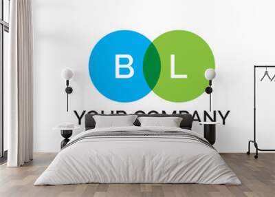 simple initial two circle BL Wall mural