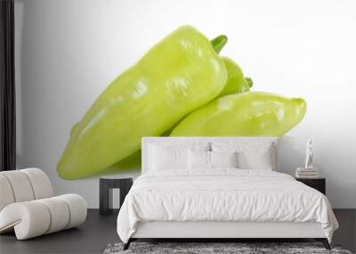 green pepper isolated on a white background Wall mural