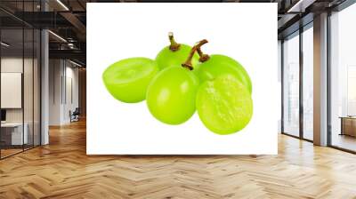 Yelly green grape isolated on white background. Wall mural