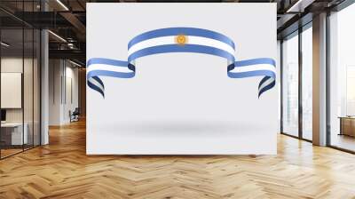 argentinean flag background. vector illustration. Wall mural