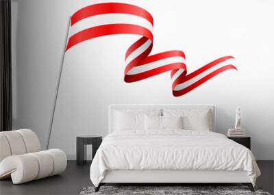 Austrian flag wavy background layout. Vector illustration. Wall mural