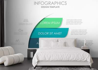 Infographic design template with place for your data. Vector illustration. Wall mural