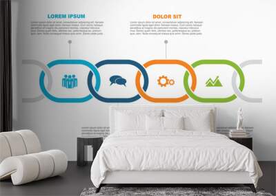 Infographic design template with place for your data. Vector illustration. Wall mural