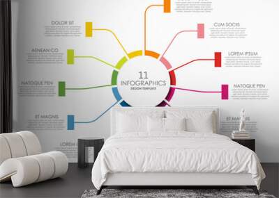 Infographic design template with place for your data. Vector illustration. Wall mural