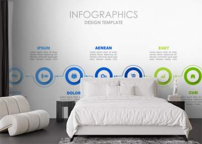 Infographic design template with place for your data. Vector illustration. Wall mural