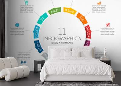 Infographic design template with place for your data. Vector illustration. Wall mural