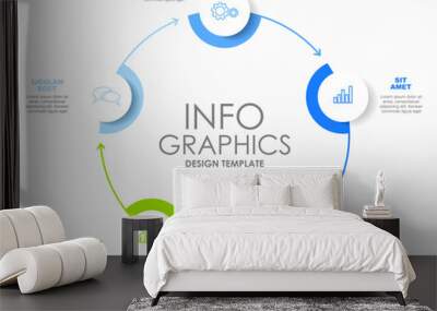 Infographic design template with place for your data. Vector illustration. Wall mural