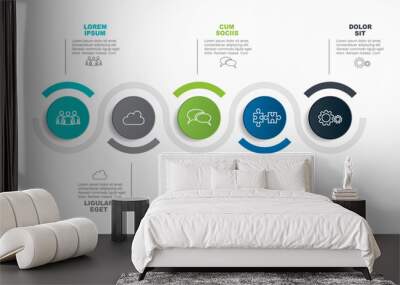 Infographic design template with place for your data. Vector illustration. Wall mural