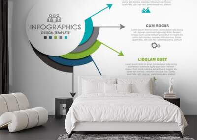 Infographic design template with place for your data. Vector illustration. Wall mural