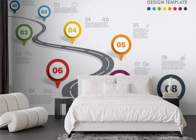 infographic design template with place for your data. vector illustration. Wall mural