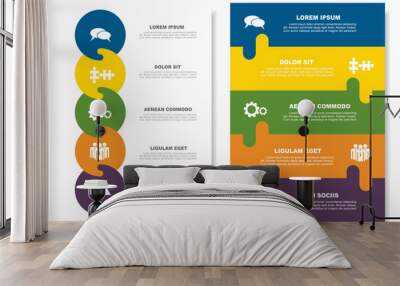 Infographic design template with place for your data. Vector illustration. Wall mural