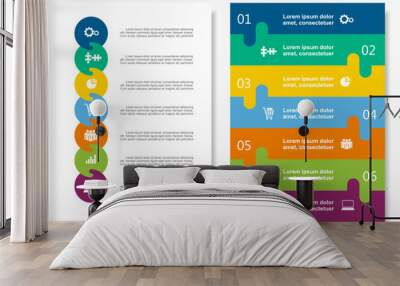 Infographic design template with place for your data. Vector illustration. Wall mural