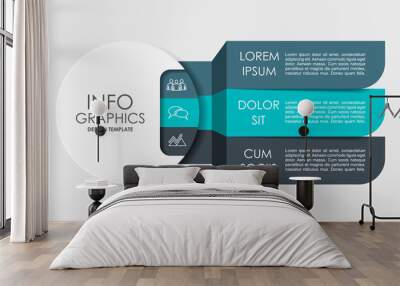 Infographic design template with place for your data. Vector illustration. Wall mural