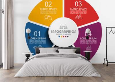 Infographic design template with place for your data. Vector illustration. Wall mural