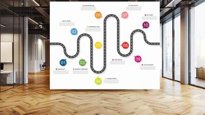 Infographic design template with place for your data. Vector illustration. Wall mural