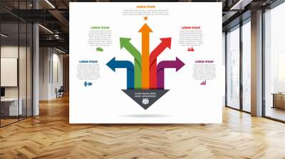 Infographic design template with place for your data. Vector illustration. Wall mural