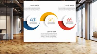 Infographic design template with place for your data. Vector illustration. Wall mural