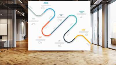 Infographic design template with place for your data. Vector illustration. Wall mural