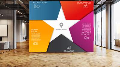 Infographic design template with place for your data. Vector illustration. Wall mural