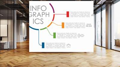 Infographic design template with place for your data. Vector illustration. Wall mural