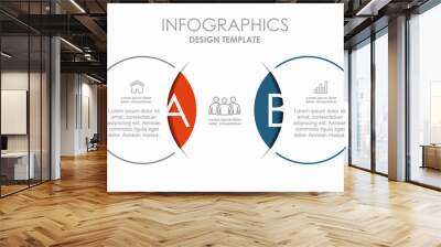 Infographic design template with place for your data. Vector illustration. Wall mural