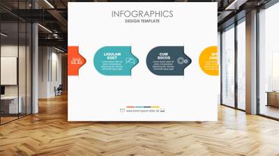 Infographic design template with place for your data. Vector illustration. Wall mural