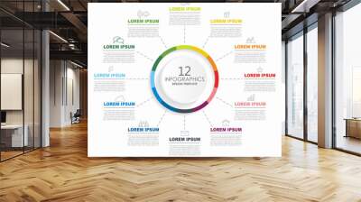 Infographic design template with place for your data. Vector illustration. Wall mural