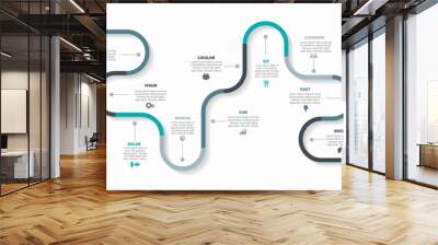 infographic design template with place for your data. vector illustration. Wall mural