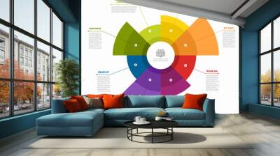 Infographic design template with place for your data. Vector illustration. Wall mural