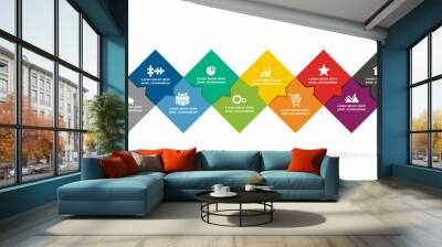 Infographic design template with place for your data. Vector illustration. Wall mural