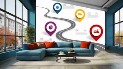 Infographic design template with place for your data. Vector illustration. Wall mural